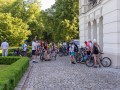 Rajd rowerowy - opowiadanie o pałacu w Górkach