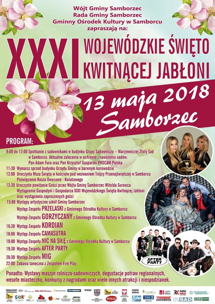 XXXI Wojewódzkie Święto Kwitnącej Jabłoni - plakat