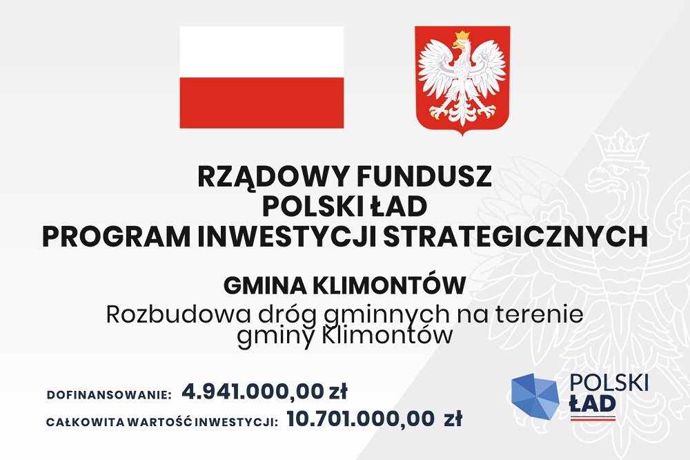 Rozbudowa dróg gminnych na terenie gminy Klimontów